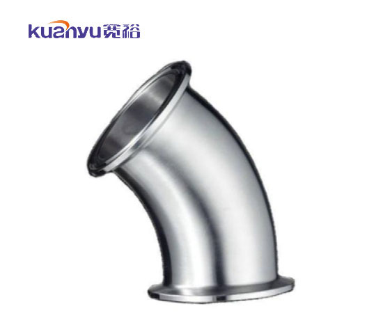 半岛.体育卫生级快装45°弯头配图