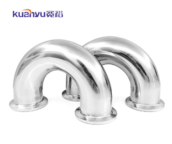 半岛.体育卫生级快装180°弯头配图